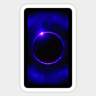 Blue Solar Eclipse Sticker